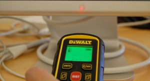 measure distance with a laser tape measure